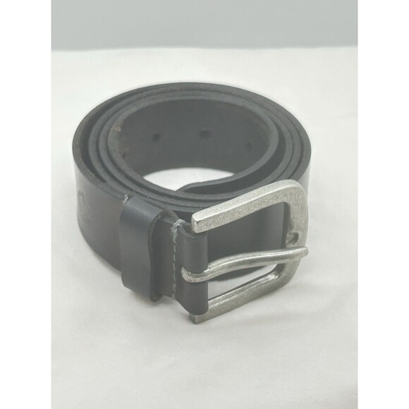 Timberland Genuine Brown Leather Weathered Distressed Mens 38 Belt - Picture 1 of 10